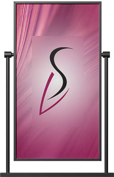 Digital-Signage-Stele mit Schöpfer-Design